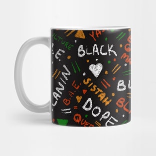 Dope Melanin Black Girl Magic Pattern Mug